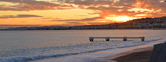 A lovely sunset in Nice, France. Photo: Theresa Boehl